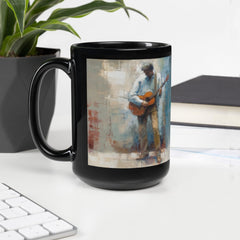 Bluesy Ballads Black Glossy Mug - Beyond T-shirts