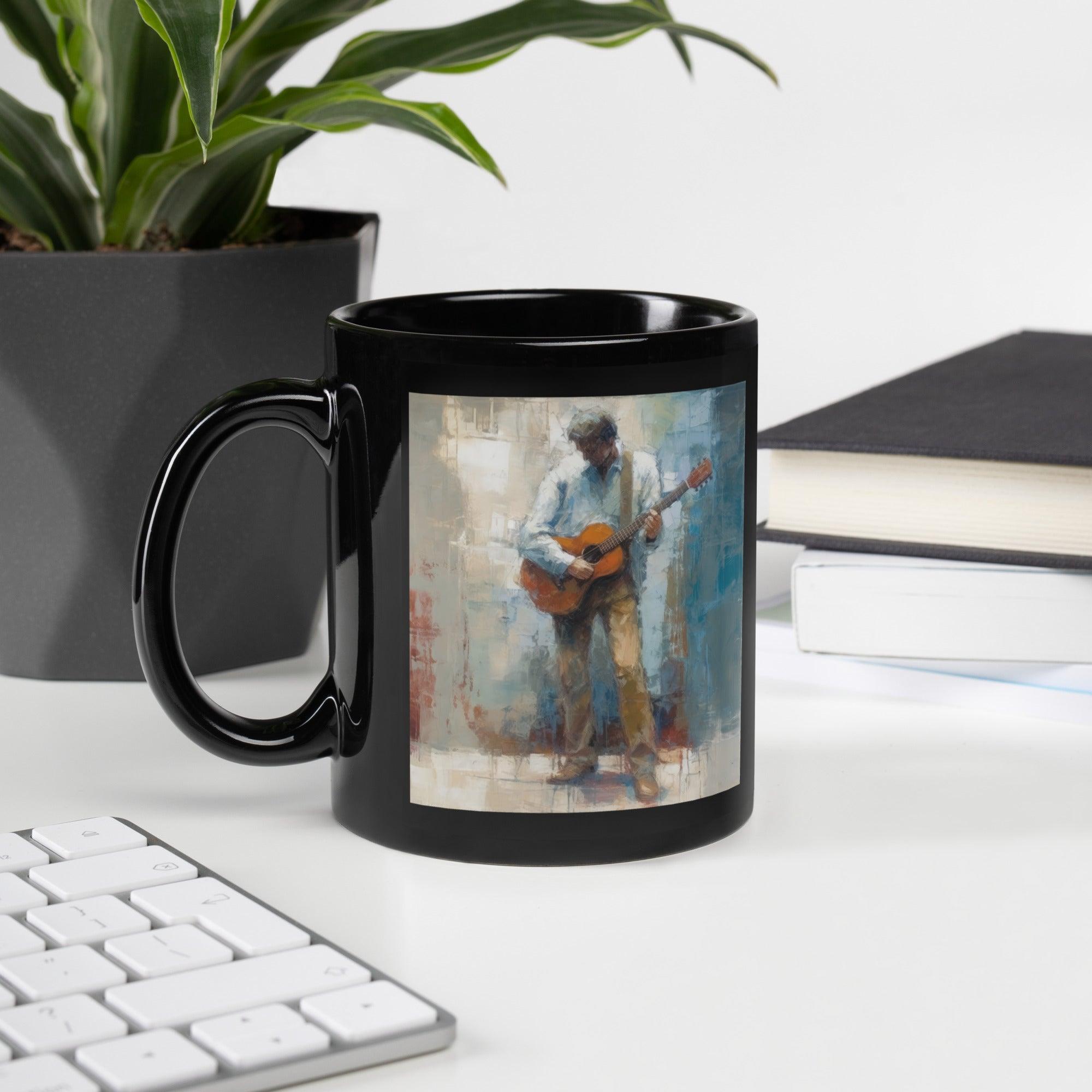 Bluesy Ballads Black Glossy Mug - Beyond T-shirts