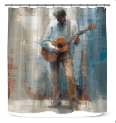 Bluesy Ballads Shower Curtain - Beyond T-shirts