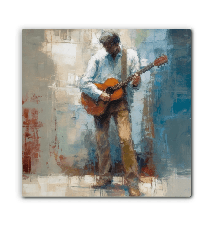 Modern wrapped canvas showcasing bluesy ballads theme