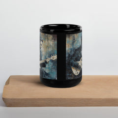 Bluesy Breakthrough Black Glossy Mug - Beyond T-shirts