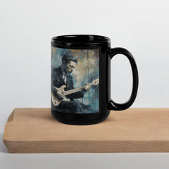 Bluesy Breakthrough Black Glossy Mug - Beyond T-shirts