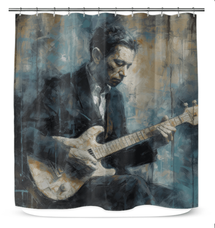 Bluesy Breakthrough Shower Curtain - Beyond T-shirts