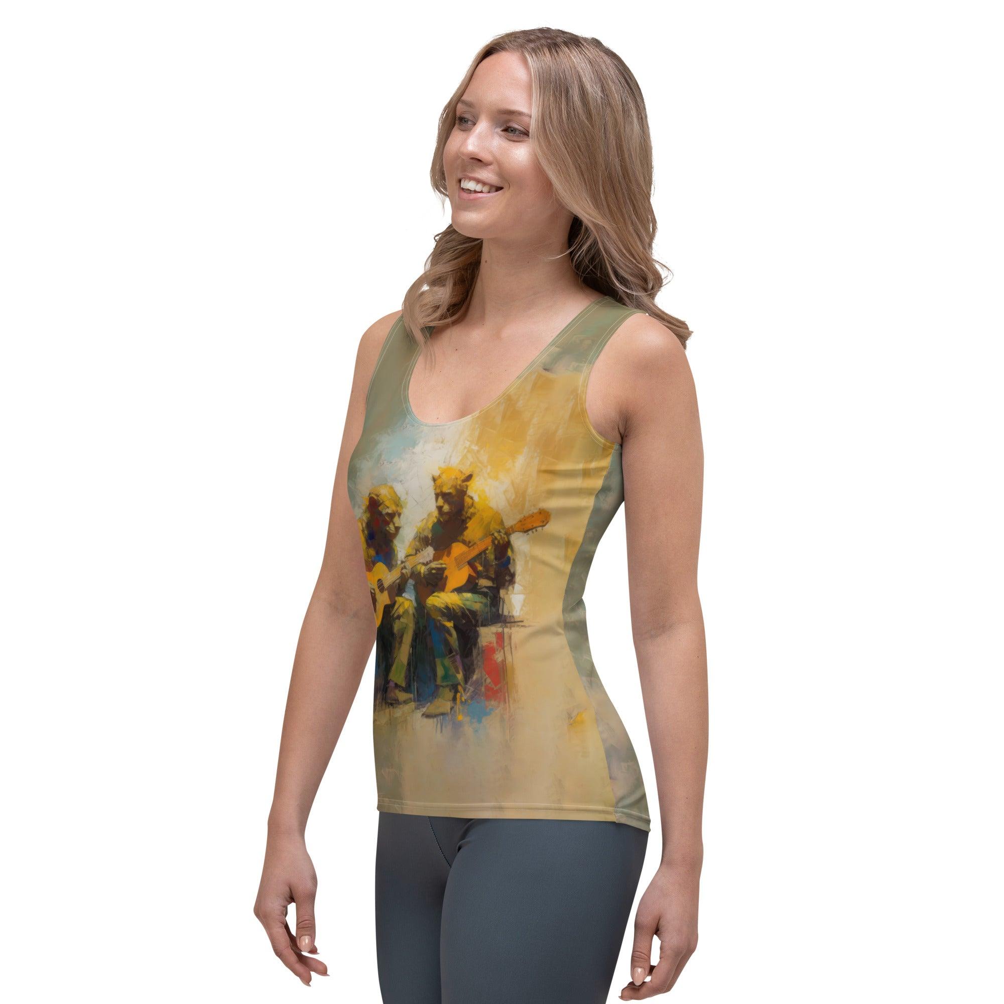 Bluesy Brilliance Sublimation Cut & Sew Tank Top - Beyond T-shirts