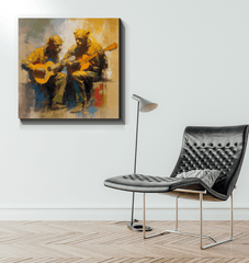 Bluesy Brilliance: a masterpiece of wrapped canvas art