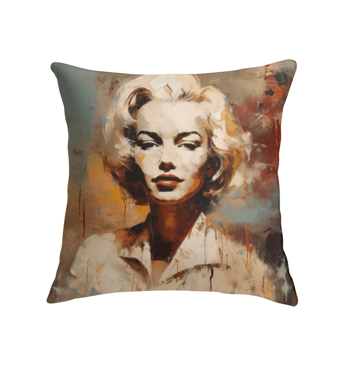 Elegant indoor pillow with bluesy serenades design, perfect for home decor.