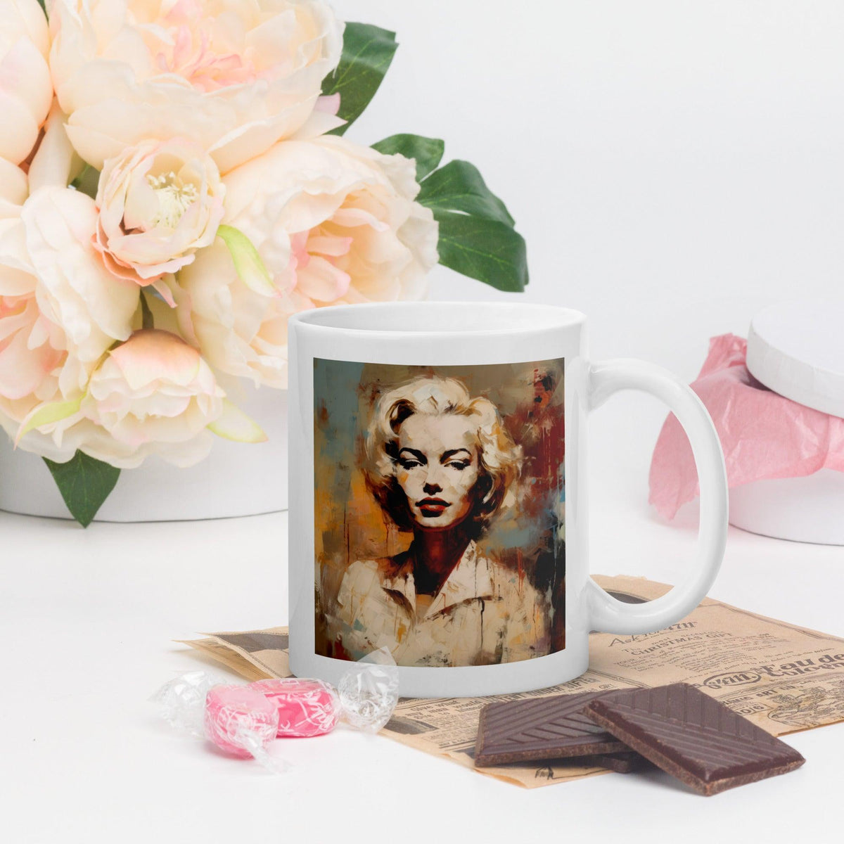 Bluesy Serenades White glossy mug - Beyond T-shirts