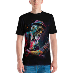 Bluesy tunes, emotional hues men's t-shirt - Beyond T-shirts