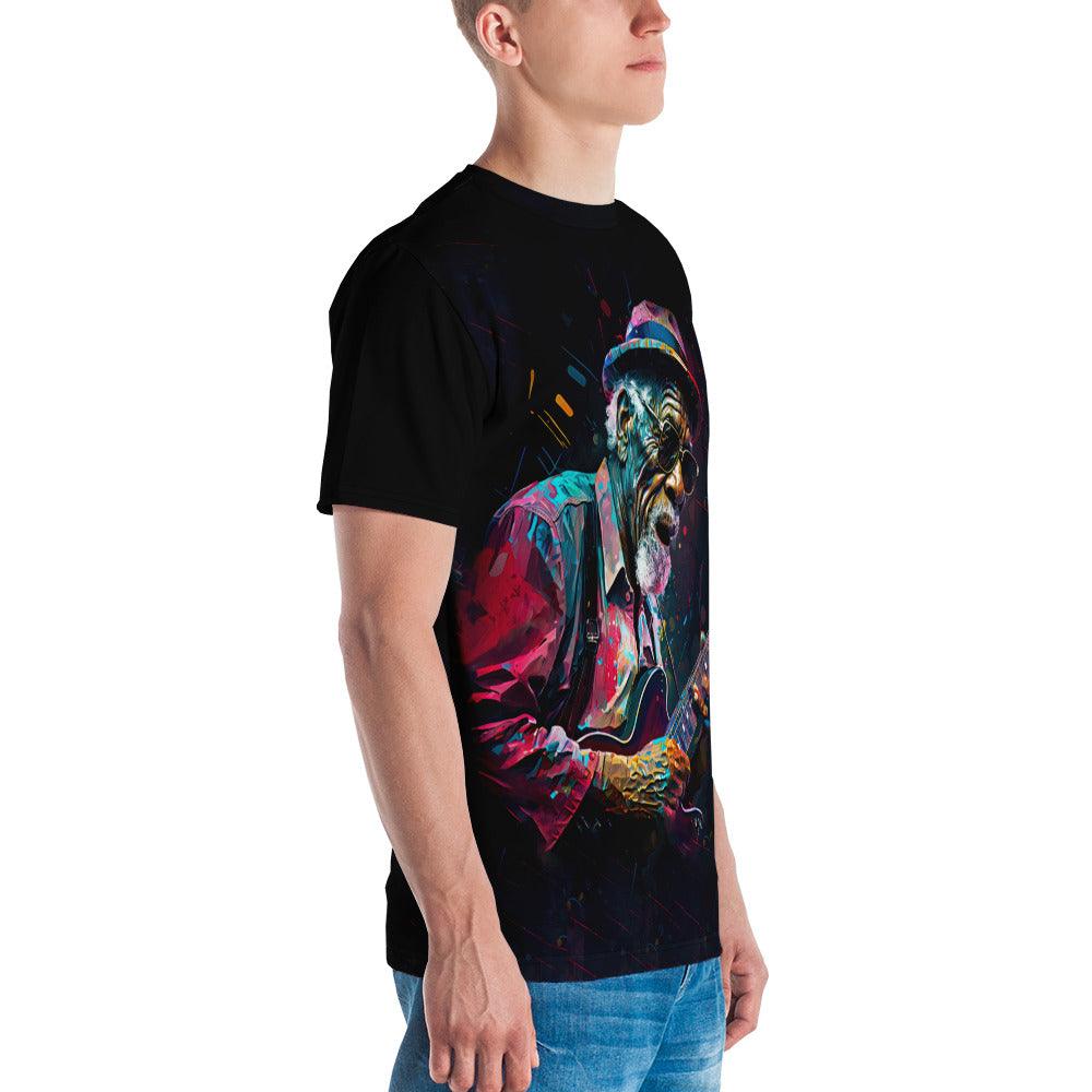 Bluesy tunes, emotional hues men's t-shirt - Beyond T-shirts