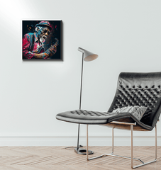 Bluesy tunes, emotional hues wrapped canvas - Beyond T-shirts