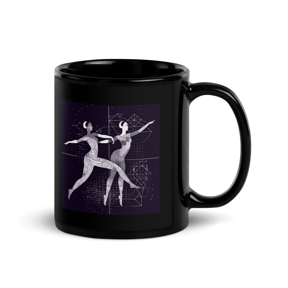 Black glossy mug for dancers
