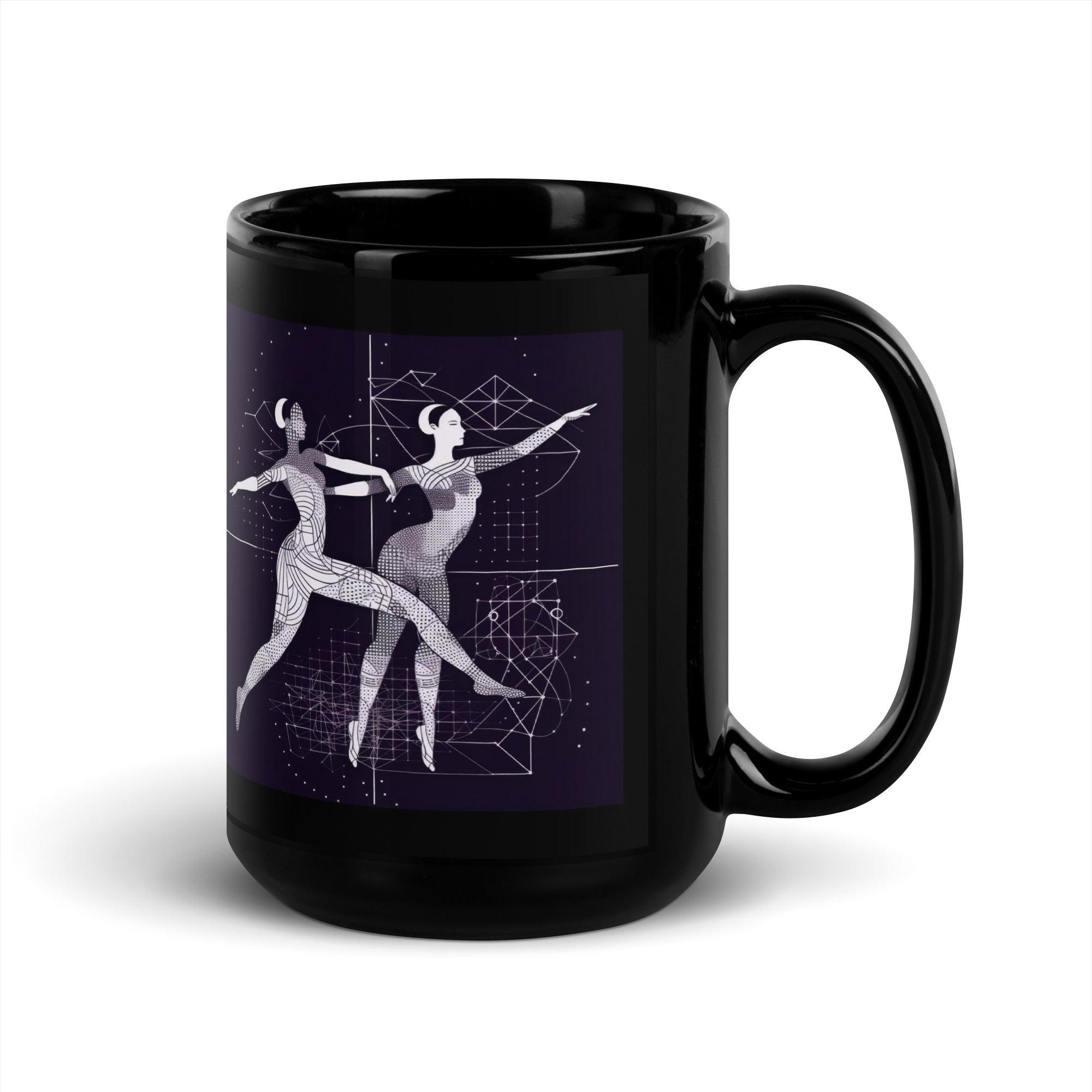 Stylish black coffee mug for women dancers