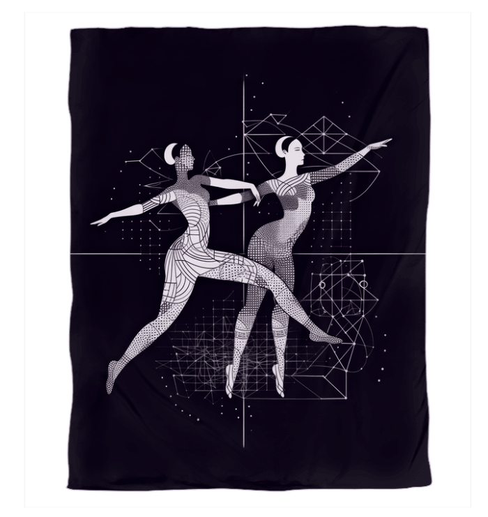 Bold Women's Dance Performance Duvet Cover showcasing elegant design.