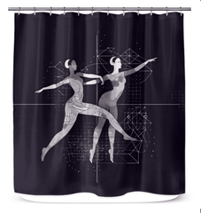 Unique Bathroom Decor - Women's Dance Shower Curtain