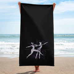 Close-up of the Bold Women's Dance Performance Towel with intricate design.