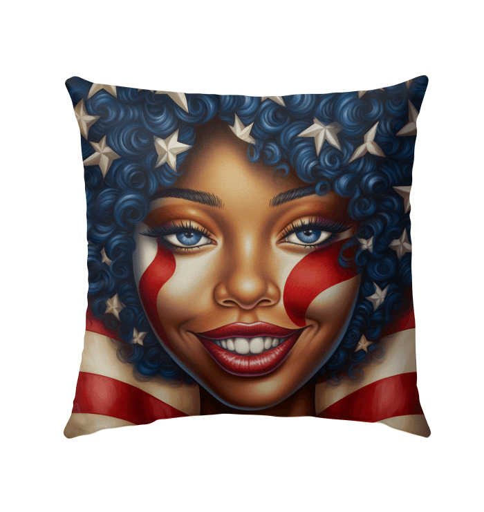 Born In The USA Outdoor Pillow - Beyond T-shirts