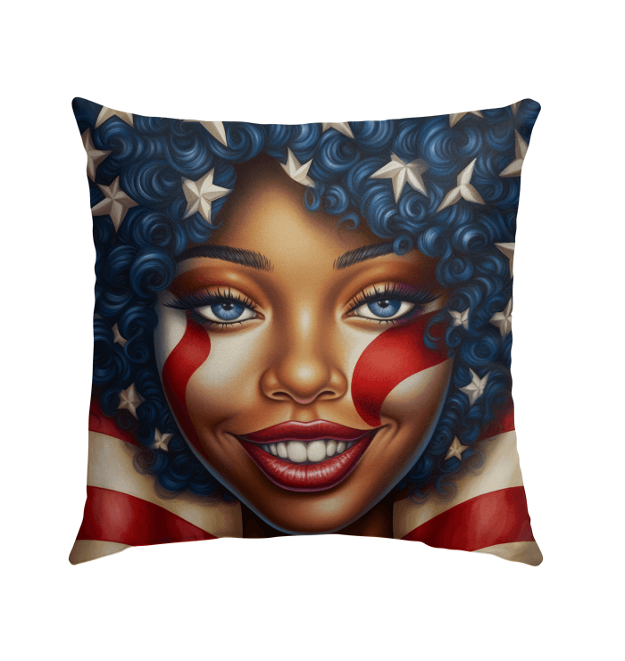 Born In The USA Outdoor Pillow - Beyond T-shirts