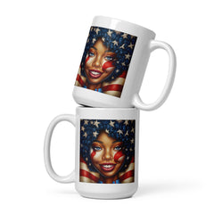 Born In The USA White Glossy Mug - Beyond T-shirts