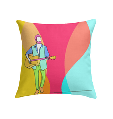 Boy Playing Guitar Indoor Pillow - Beyond T-shirts