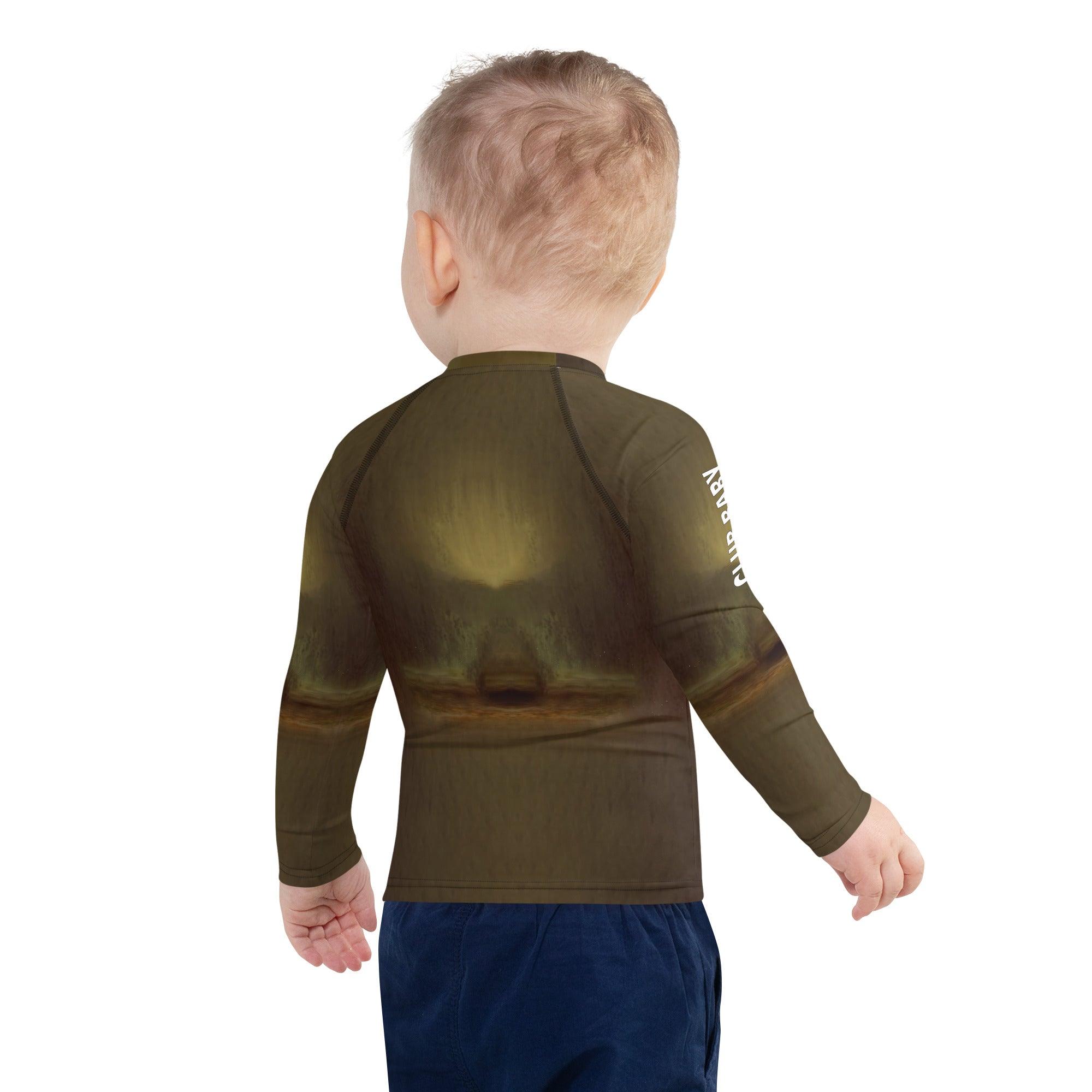 Child wearing CB3-07 Rash Guard swimming