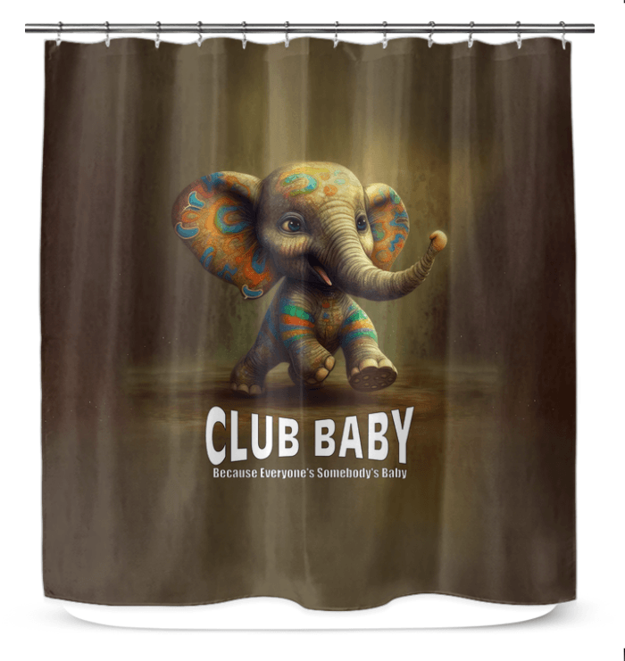 Waterproof CB3-07 shower curtain in a modern bathroom setting.
