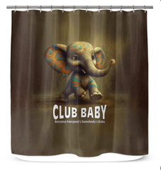 Waterproof CB3-07 shower curtain in a modern bathroom setting.