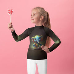 Close-up of CB3-09 Kids Rash Guard material and texture
