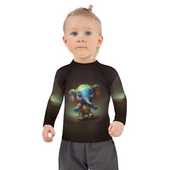 CB3-09 Kids Rash Guard being worn in a swimming pool