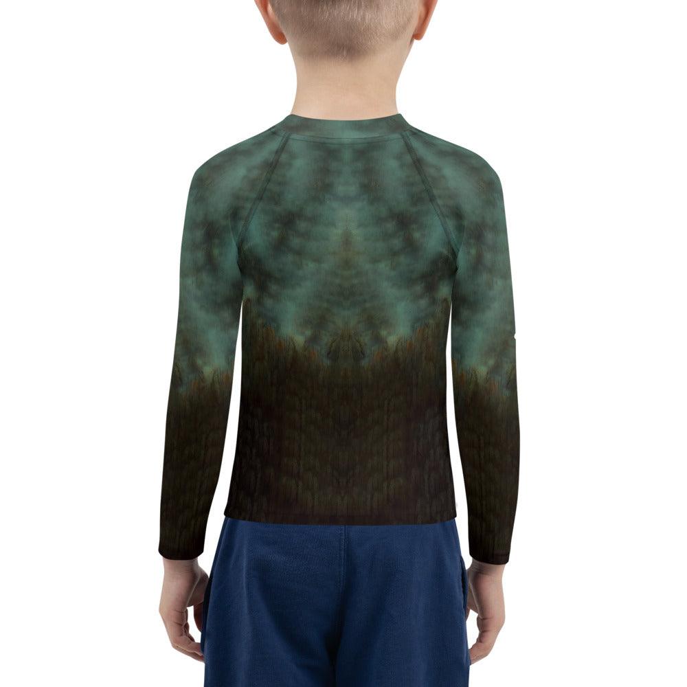 Close-up of CB3-13 Kids Rash Guard fabric showing its high quality.