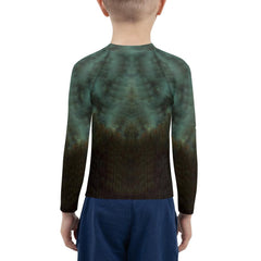 Close-up of CB3-13 Kids Rash Guard fabric showing its high quality.