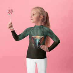 Child wearing CB3-13 Rash Guard while practicing martial arts.