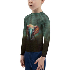 CB3-13 Rash Guard in action - child climbing outdoor.