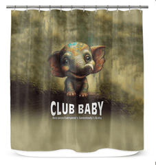 CB3-14 elegant shower curtain in a modern bathroom setting.