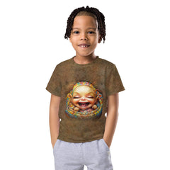 Child wearing CB3-17 Crew Neck T-Shirt outdoors