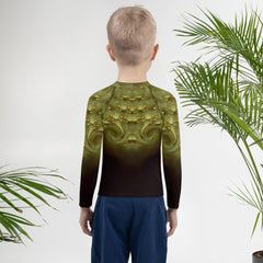 Child wearing CB3-21 Rash Guard during swimming