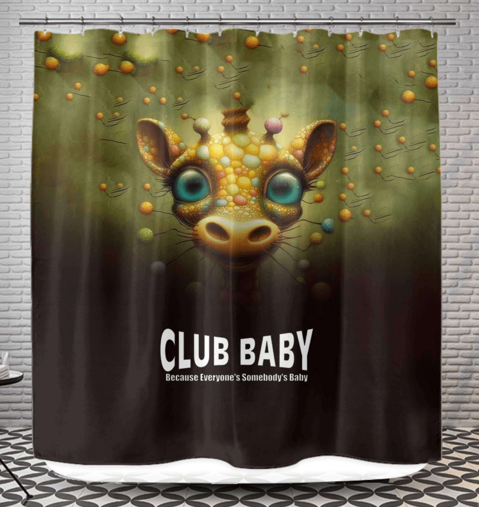 CB3-21 Shower Curtain in Modern Bathroom