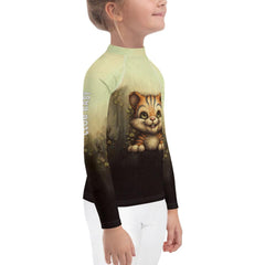 CB3-27 kids rash guard on hanger against a white background