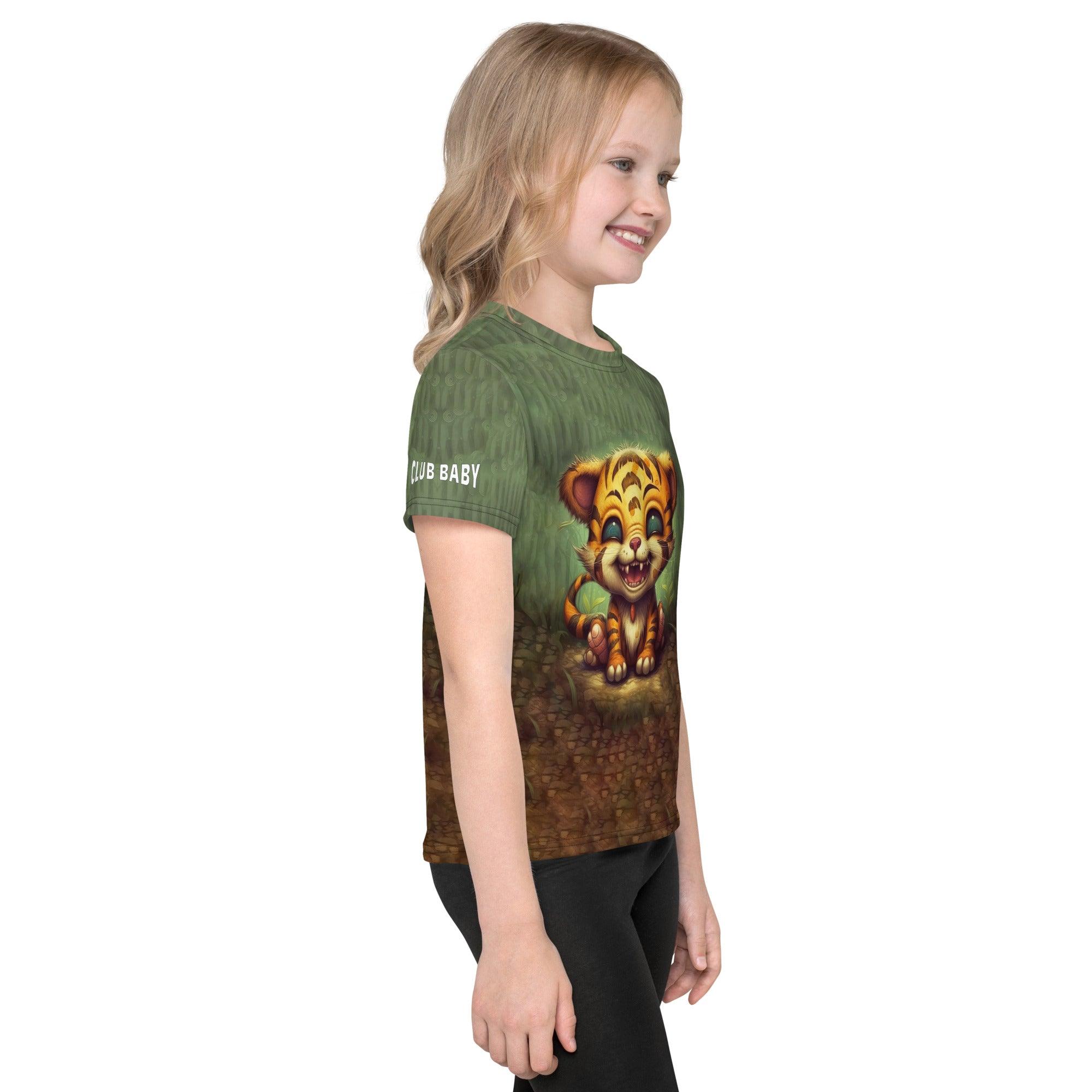 CB3-28 Children's Crew Neck Tee on model