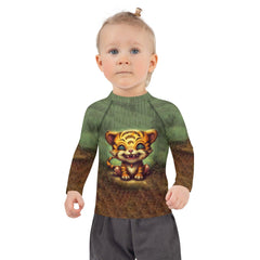 Rear view of the CB3-28 Kids Rash Guard for water sports