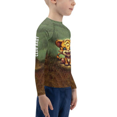 Group of children wearing CB3-28 Rash Guards ready for swimming lessons