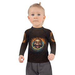 Kid in CB3-31 rash guard ready for swimming lessons