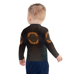 Close-up of CB3-31 kids rash guard fabric and stitching detail