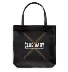 Front view of the CB3-33 Basketweave Tote Bag, highlighting its durable handles.