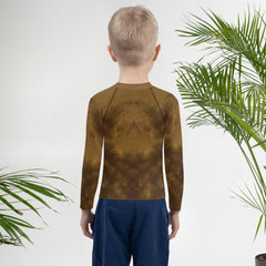 Close-up of CB3-34 Kids Rash Guard fabric detailing and quality