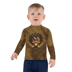 Kids Rash Guard CB3-34 in action - child swimming in the sea