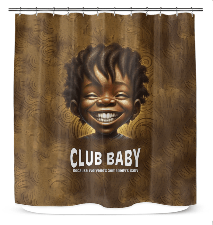 Elegant CB3-34 shower curtain in a beautifully designed bathroom setting.