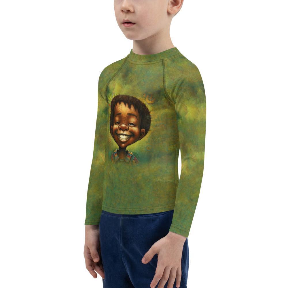CB3-35 Kids Rash Guard - Close-up of Fabric Texture