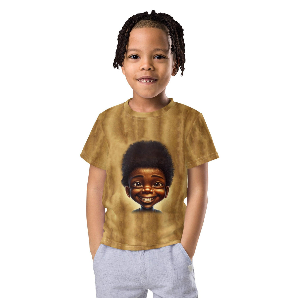 CB3-36 kids crew neck t-shirt in vibrant colors on white background