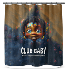 CB3-41 elegant shower curtain in a modern bathroom setting.