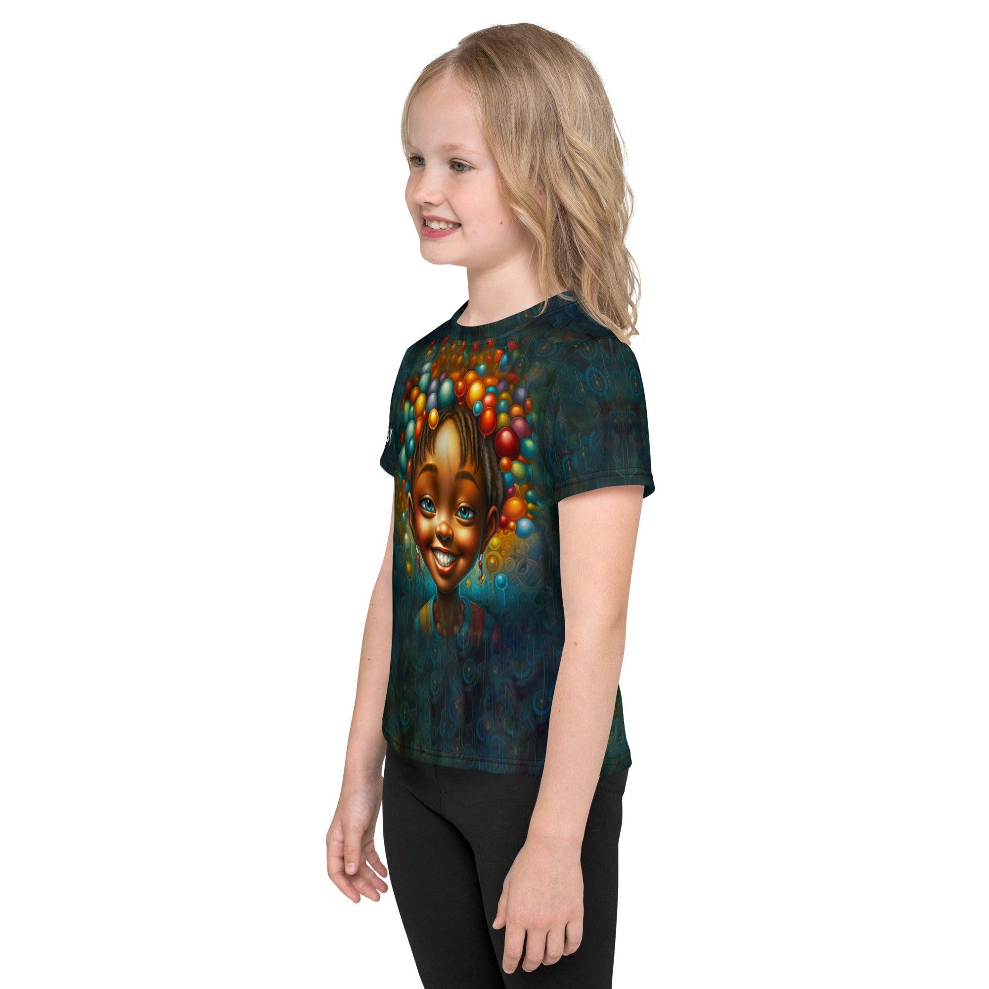 Back view of CB3-43 kids t-shirt showcasing fit.